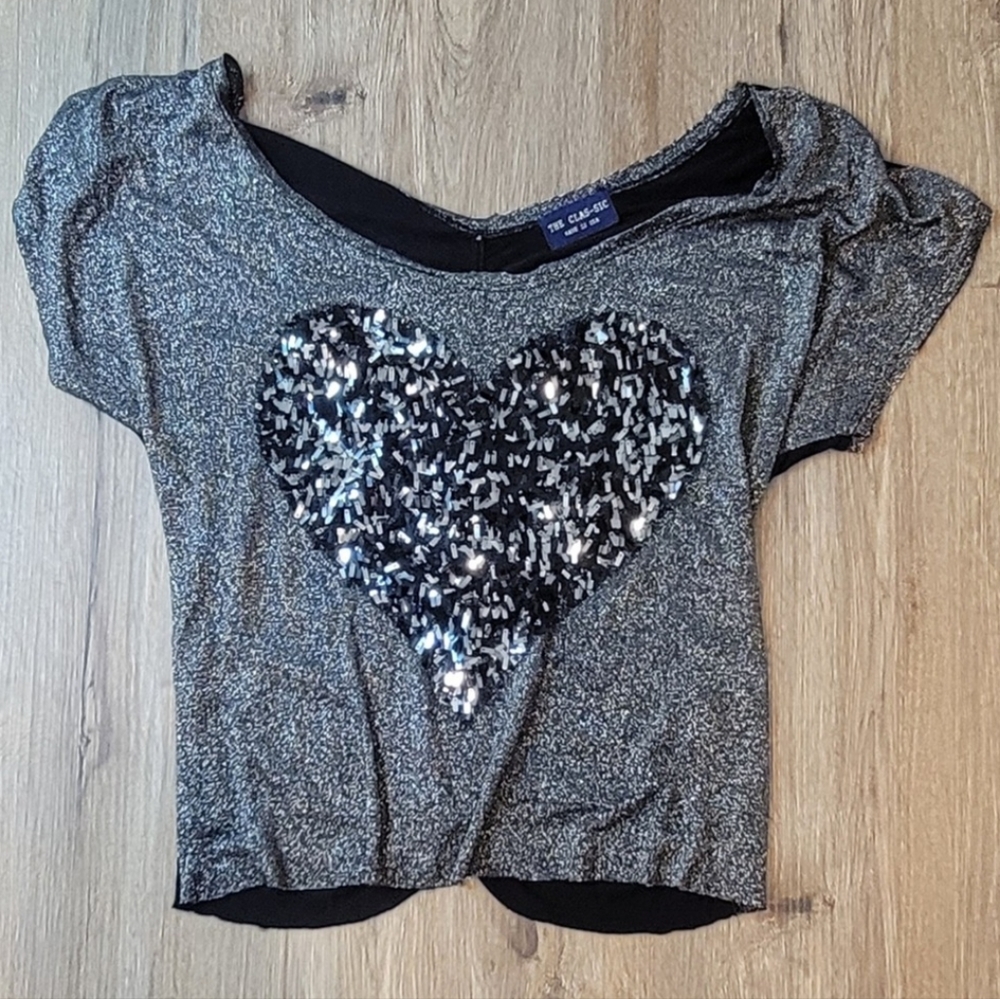 The Clas-ic Silver Sparkle Blouse
